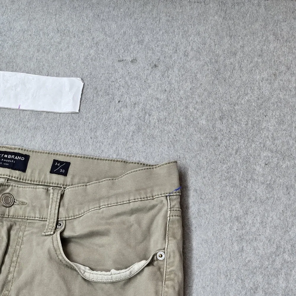 Lucky Brand Men Pants 34X30 Khaki Khakis 121 Slim Straight Button 28